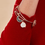 Mystical Best Friends Sun and Moon Charm Bangles, Set of 2