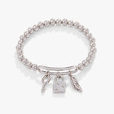 Pavé Lock + Key Stretch Bracelet