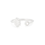 Lotus Adjustable Ring Shiny Silver, Alex and Ani