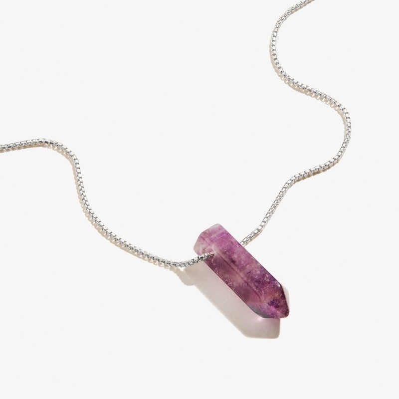 Amethyst Gemstone Necklace, Sterling Silver, Alex and Ani