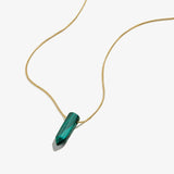Malachite Gemstone Necklace, 14kt Gold over .925 Sterling Silver, Alex and Ani