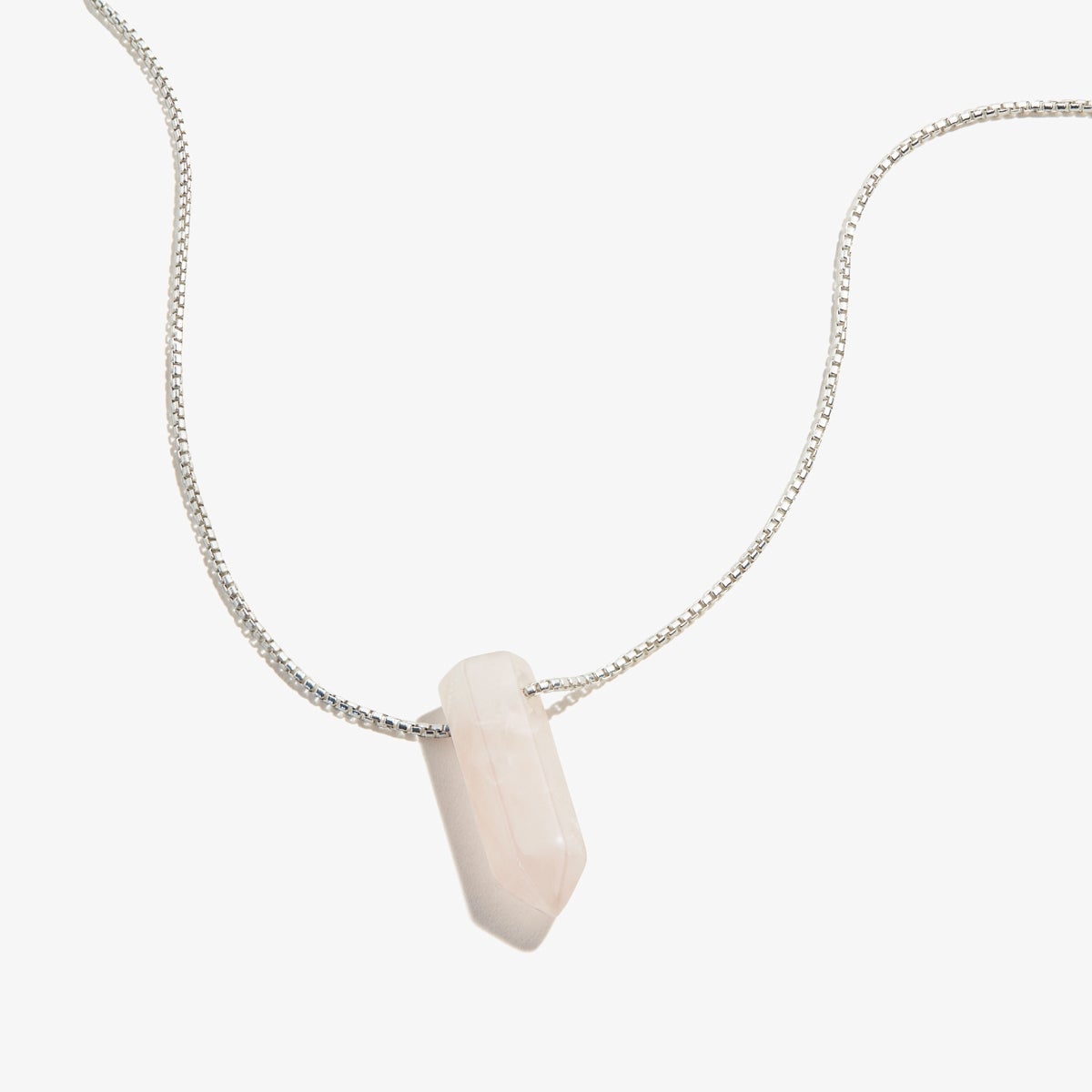 Rose Quartz Gemstone Necklace, Sterling Silver, Alex and Ani