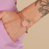 Practice What You Peach' Charm Bangle