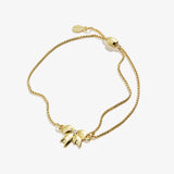 Crystal Bow Pull Chain Bracelet