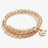 Seaglass Gold Beaded Wrap Bracelet