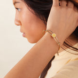 Sun Motif Inline Charm Bangle