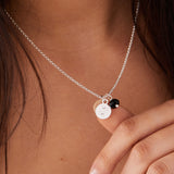 Yin Yang Duo Charm Necklace, Adjustable