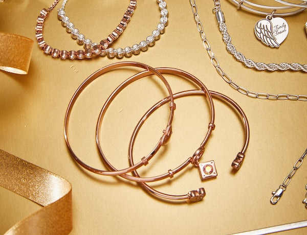 gold bracelet cuff stack
