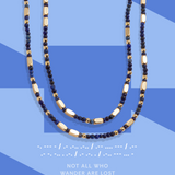 'Not All Who Wander Are Lost' Morse Code Convertible Bracelet or Necklace