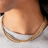 Crystal Pave Curb Chain Necklace