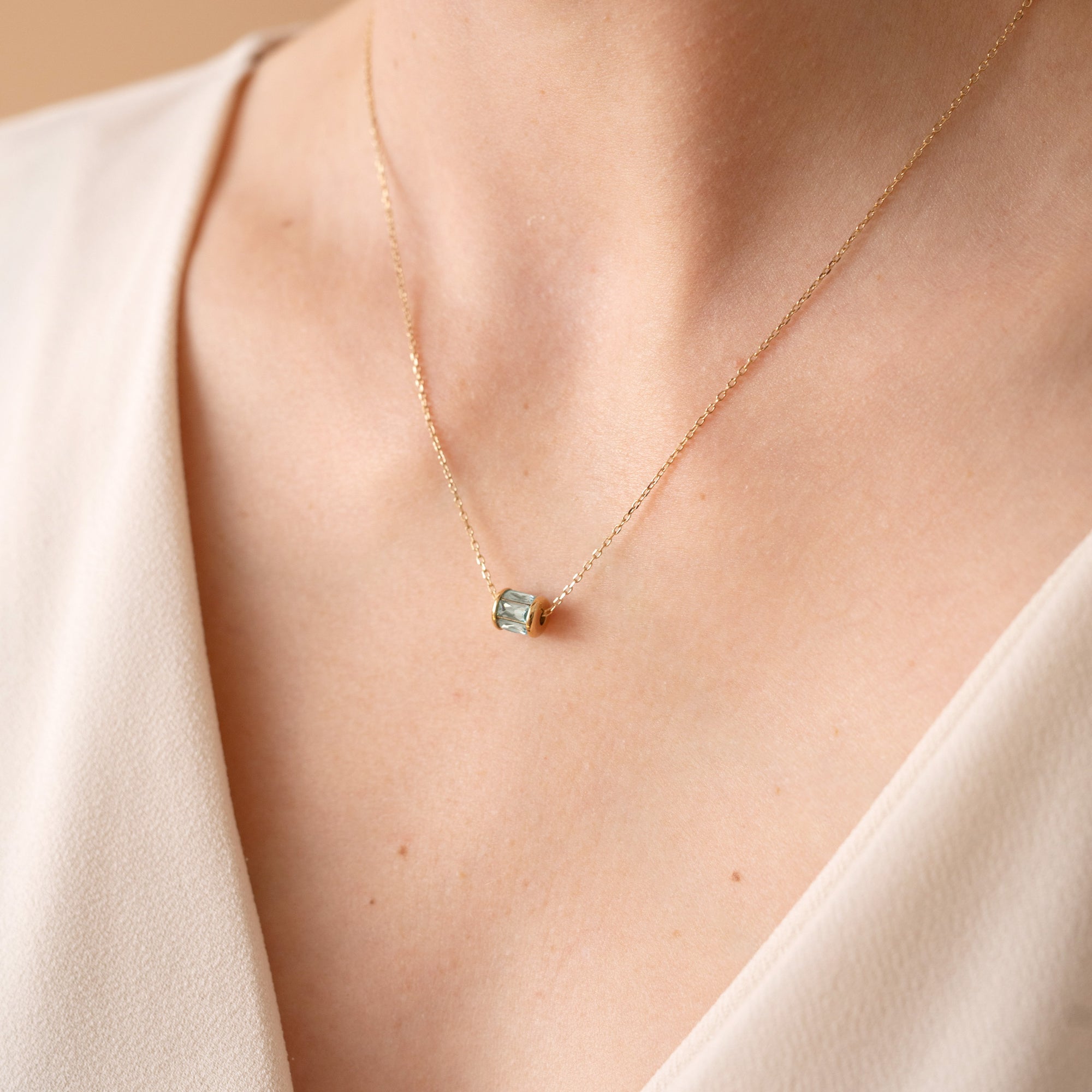 April Birthstone Precious Pendant Necklace