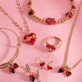 Chocolate-Covered Strawberry Duo Charm Bangle