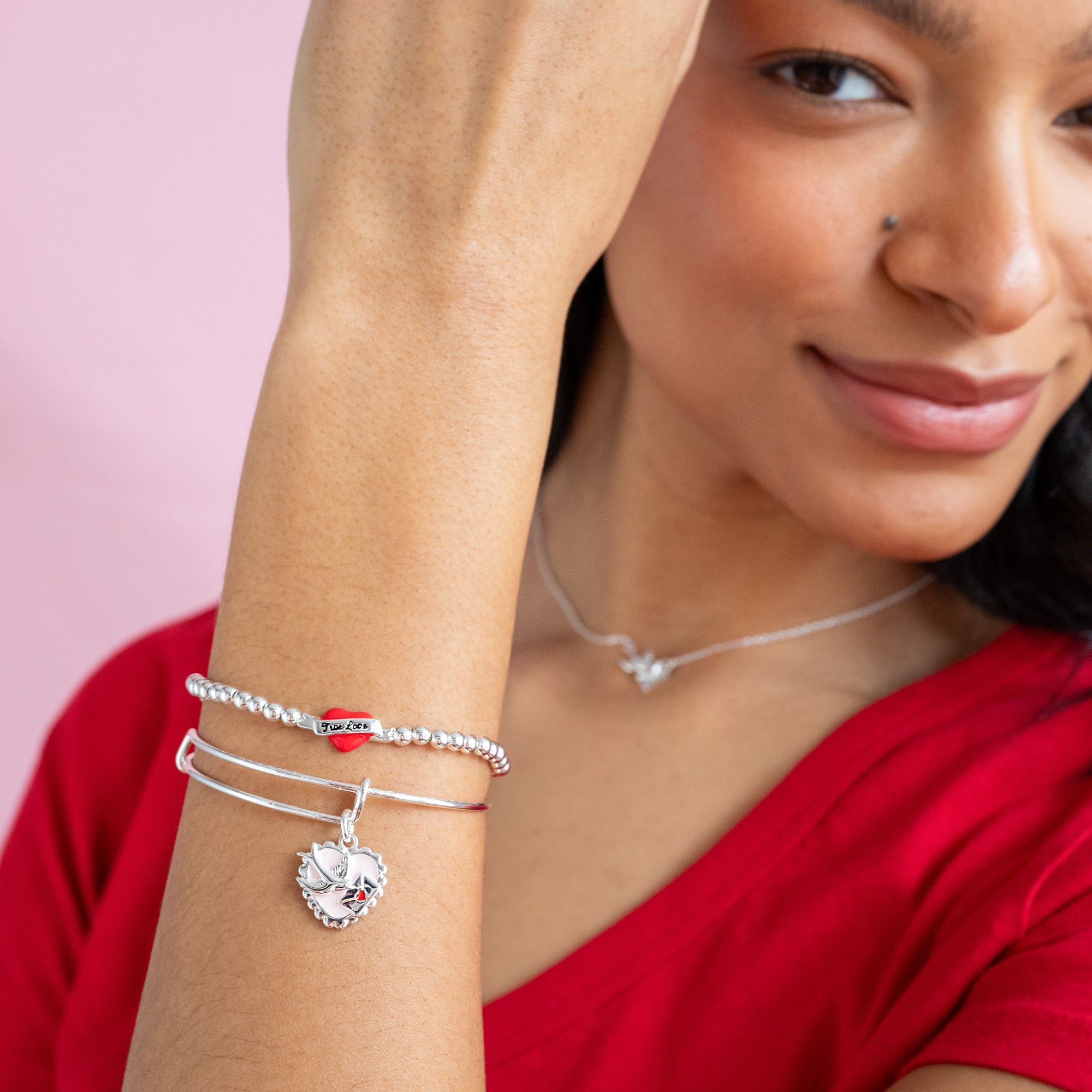 Necklace Price Engravable Heart T-bar Bracelet Set Pandora