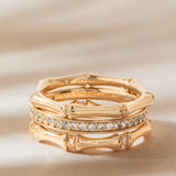 Bamboo Trio Ring Set