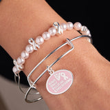 'HOPE' Breast Cancer Awareness Charm Bangle Set of 2