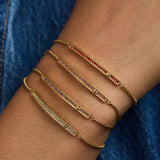 July Everyday Birthstone Pave Bolo Bracelet