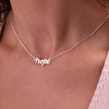'Hope' Breast Cancer Awareness Pink Ribbon Necklace