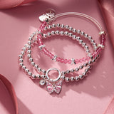 Breast Cancer Awareness Pink Ribbon Bangle