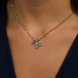 Evil Eye Triple Charm Necklace