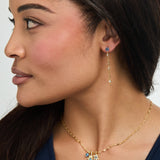 Evil Eye Front to Back Chain Earring