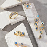Evil Eye Front to Back Chain Earring