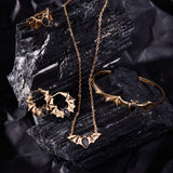 Crystal Bat Hoop Earrings