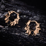Crystal Bat Hoop Earrings
