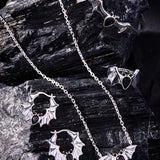 Crystal Bat Hoop Earrings