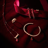 Vampire & Fangs Cuff Earring Set