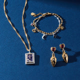 Tarot Card Reversible Spinner Pendant Necklace