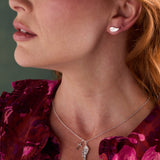 Faith Cross and Angel Wing Charm Necklace