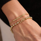 Wife Elongated Crystal Stretch Bracelet