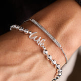 Wife Elongated Crystal Stretch Bracelet