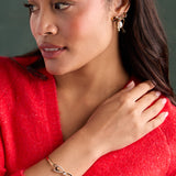 Bow Pearl Coquette Tension Bangle