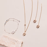 Delicate Pave Star of David Threader Earrings