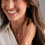 Dove 'Peace' Mother of Pearl Pull Chain Bracelet