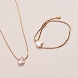 Pearlized Dove 'Peace' Slider Necklace