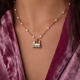 New York Botanical Garden® Holiday Train Pearl Chain Necklace