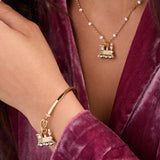 New York Botanical Garden® Holiday Train Pearl Chain Necklace