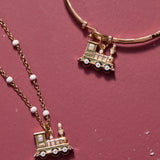 New York Botanical Garden® Holiday Train Pearl Chain Necklace