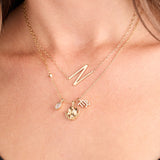 Virgo Zodiac Charm Cluster Necklace