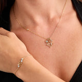 Sagittarius Zodiac Charm Cluster Necklace