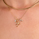 Scorpio Zodiac Charm Cluster Necklace