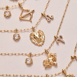 Sagittarius Zodiac Charm Cluster Necklace