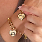 I Love My Dog Bangle & Charm, Set of 2