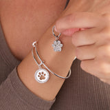 Paw Print Bangle & Charm, Set of 2