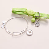 Paw Print Bangle & Charm, Set of 2