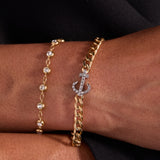 Inline Anchor Curb Chain Bracelet