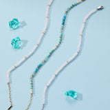 Clear Quartz Semi-Precious Beaded Anklet