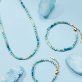 Turquoise Ombre Semi-Precious Beaded Bracelet